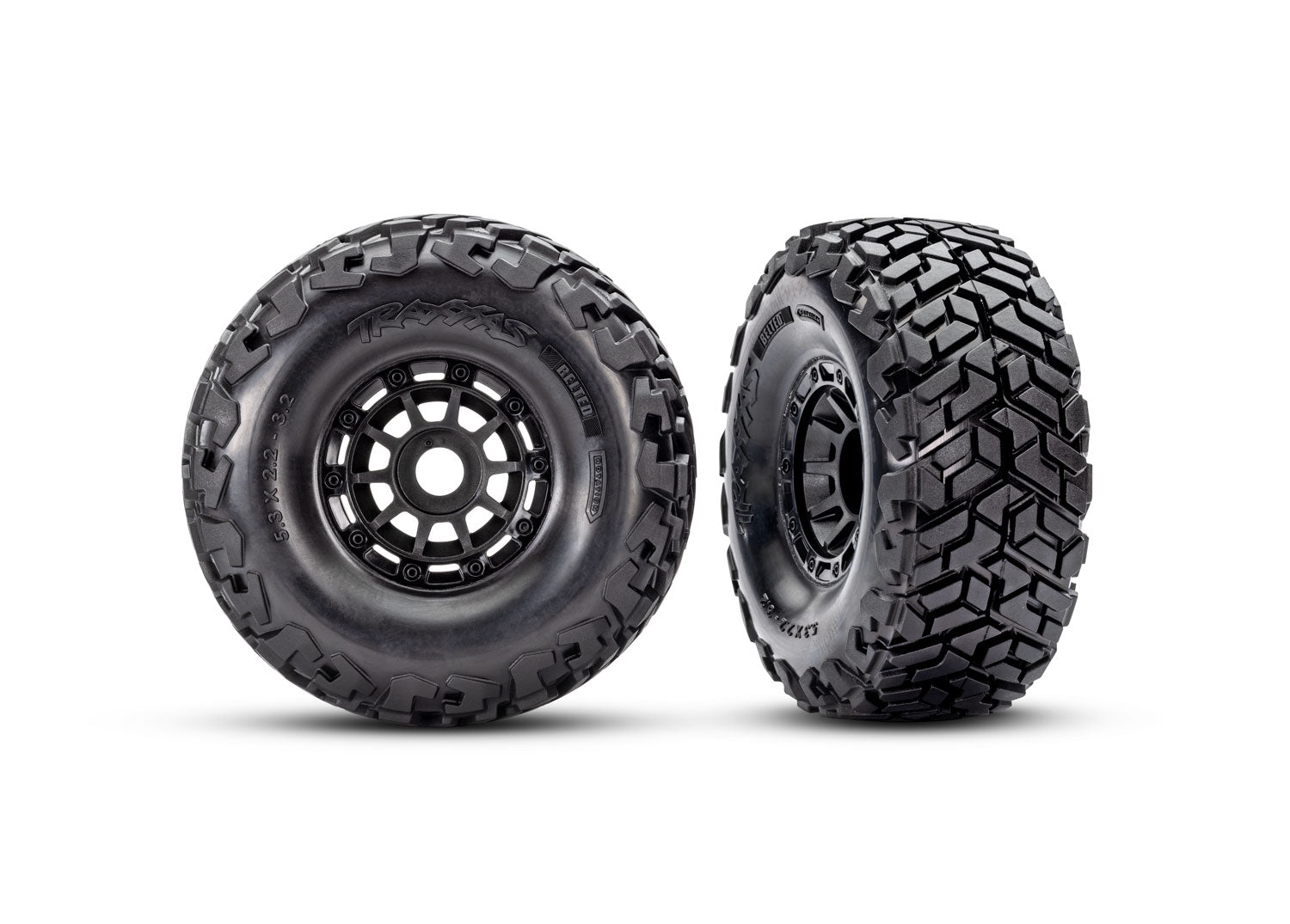 Traxxas Maxx Slash® Black Wheels w/ Maxx SC Belted Tires (2)