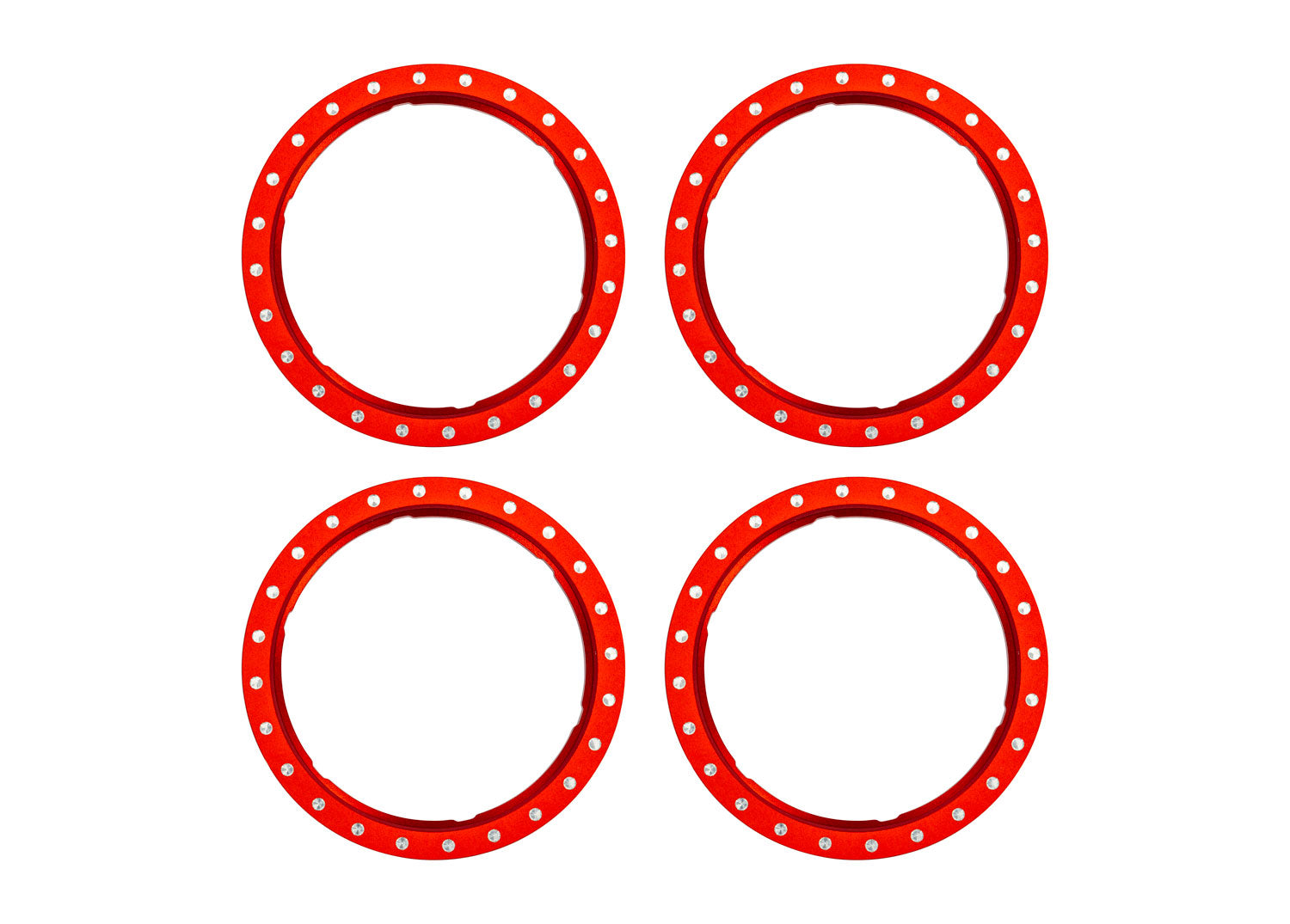 Traxxas Maxx® Slash® Pro Scale Red Aluminum Beadlock Rings (4)