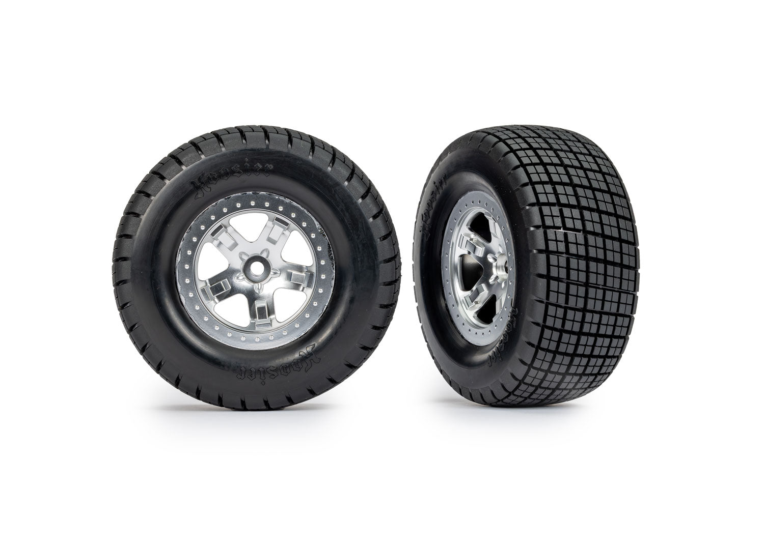 Traxxas Slash® Dirt Oval Satin Rear Wheels w/ Hoosier Tires (2)