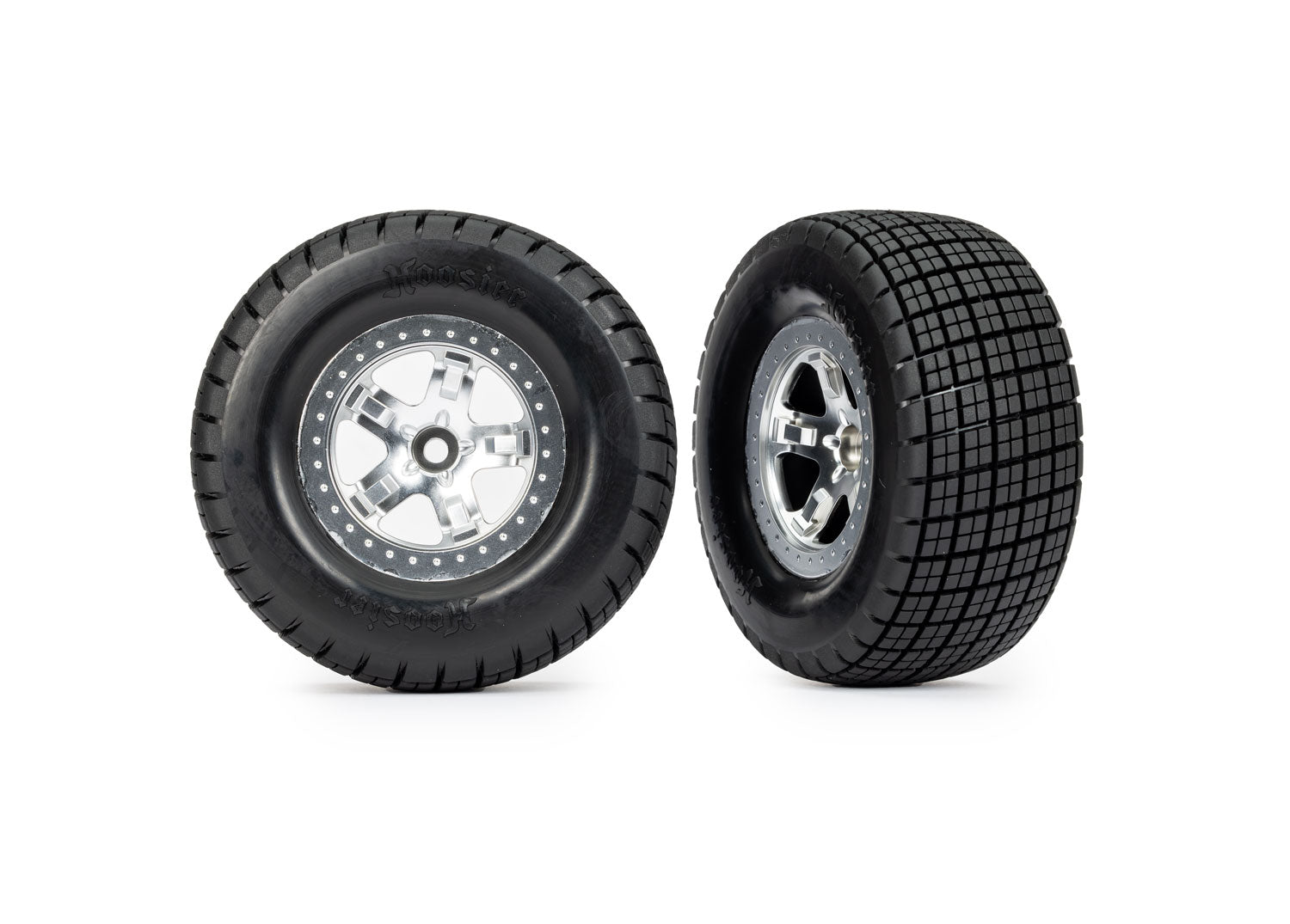 Traxxas Slash® Dirt Oval Satin front Wheels w/ Hoosier Tires (2)