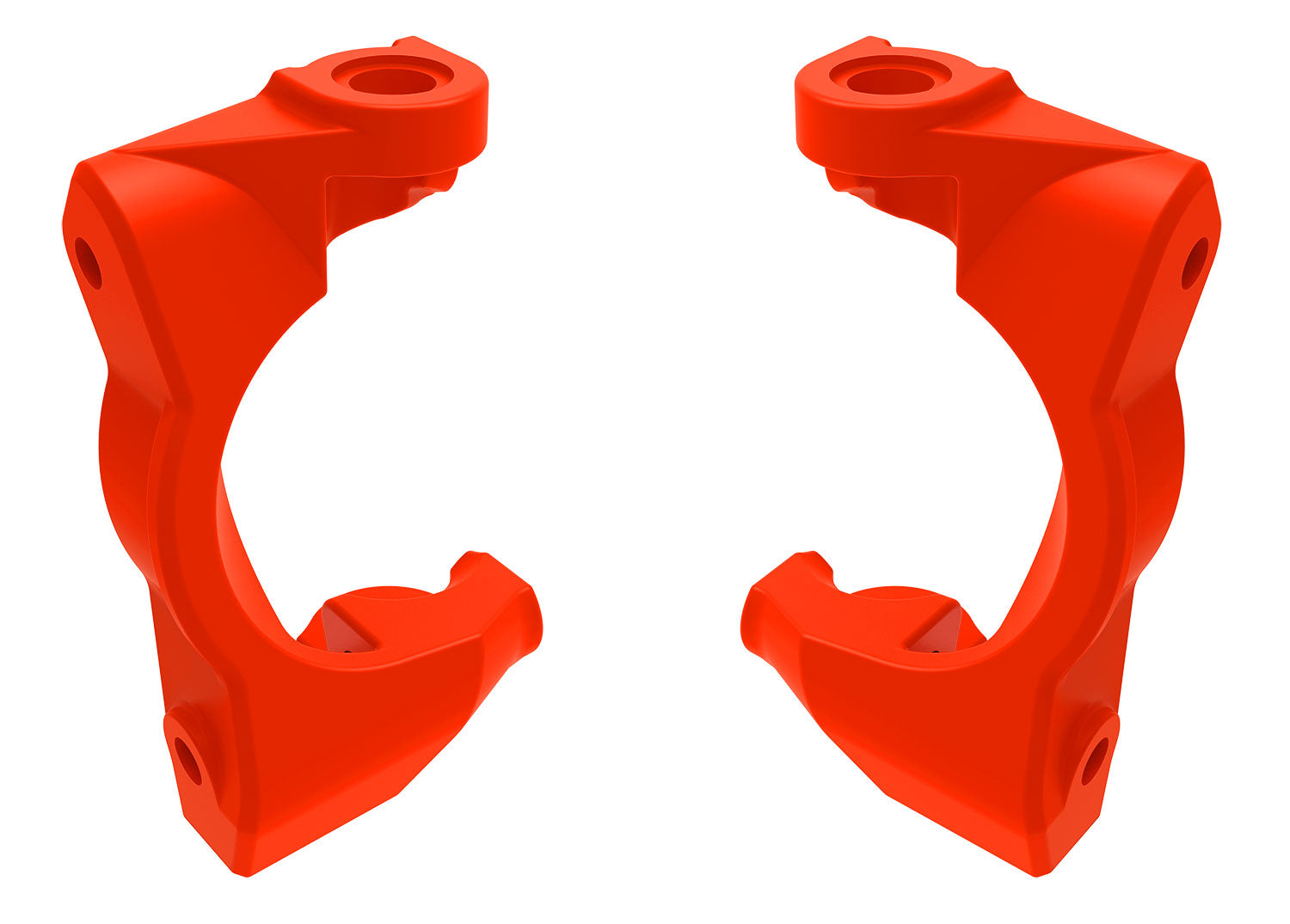 Traxxas Mini Maxx® Caster blocks (c-hubs), left & right (red)