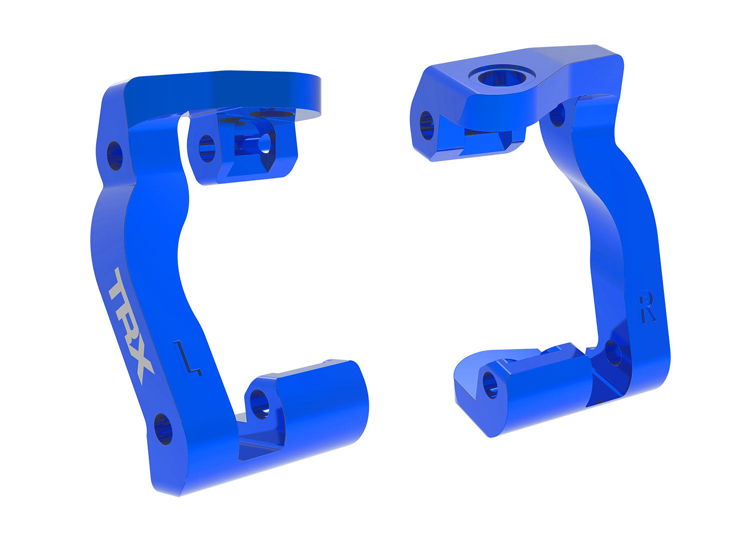 Traxxas Mini Maxx Aluminum Caster Blocks (Blue) (2)