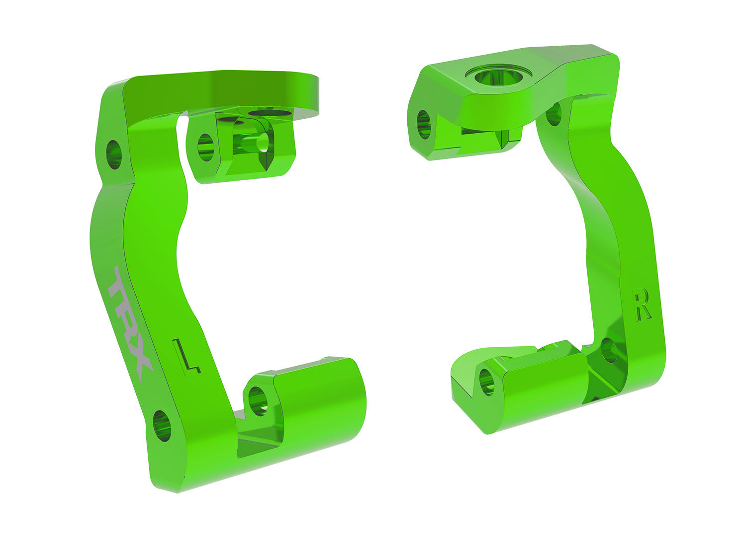 Traxxas Mini Maxx Aluminum Caster Blocks (Green) (2)