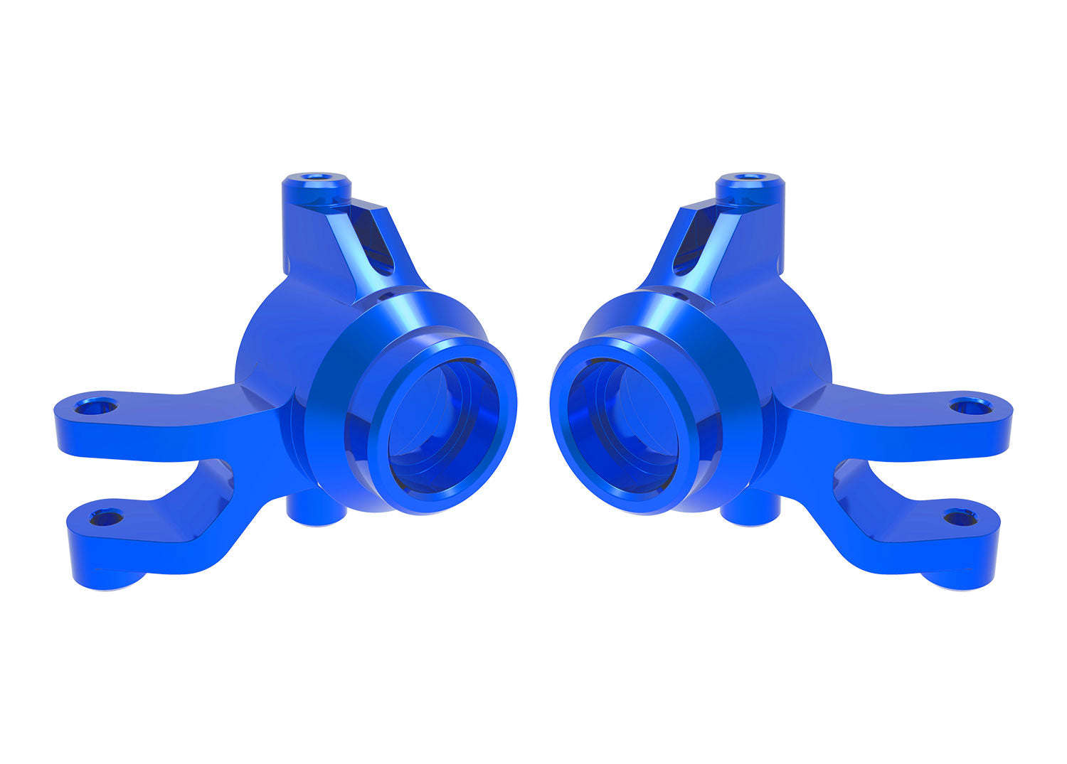 Traxxas Mini Maxx Aluminum Steering Block Set (Blue) (2)