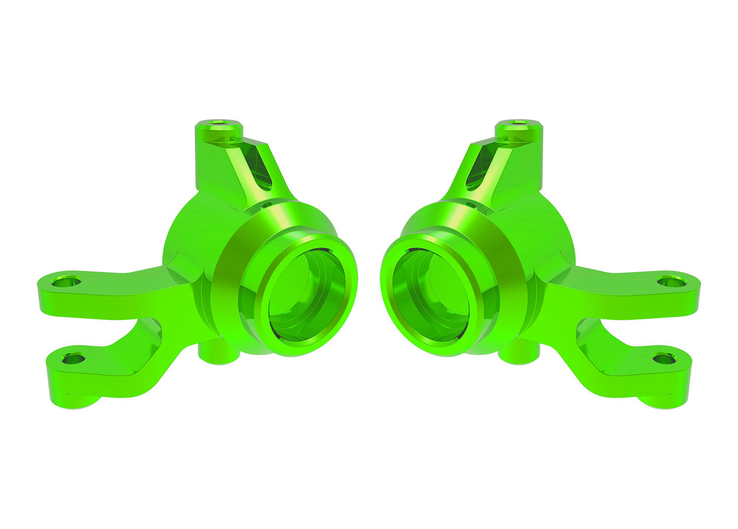 Traxxas Mini Maxx Aluminum Steering Block Set (Green) (2)