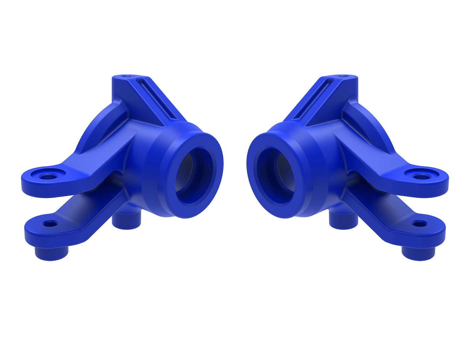 TRAXXAS Mini Maxx Steering blocks, left & right (blue)