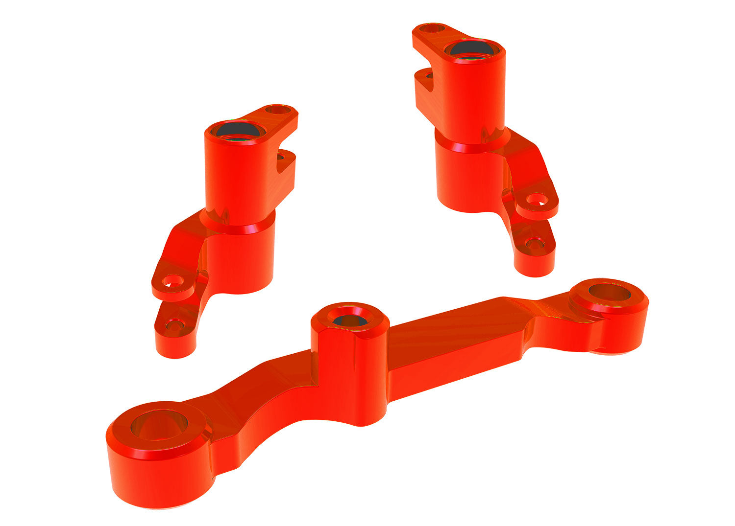 Traxxas Mini Maxx Aluminum Steering Bellcrank Set w/Bearings (Red)