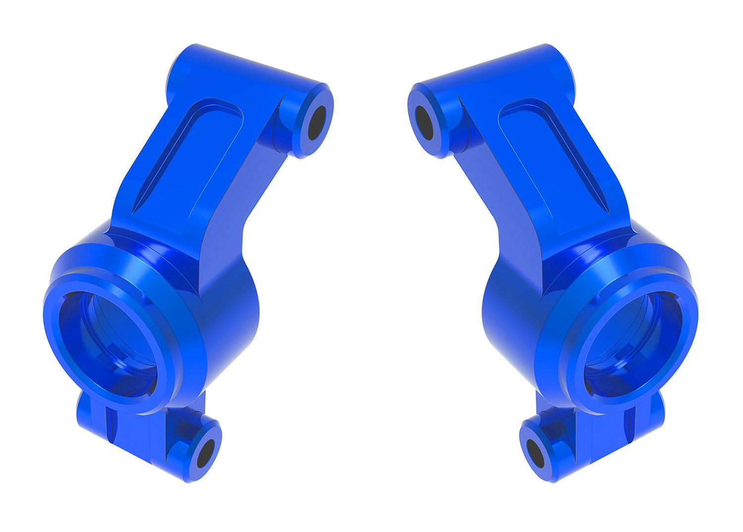 Traxxas Mini Maxx Aluminum Stub Axle Carriers (Blue) (2)