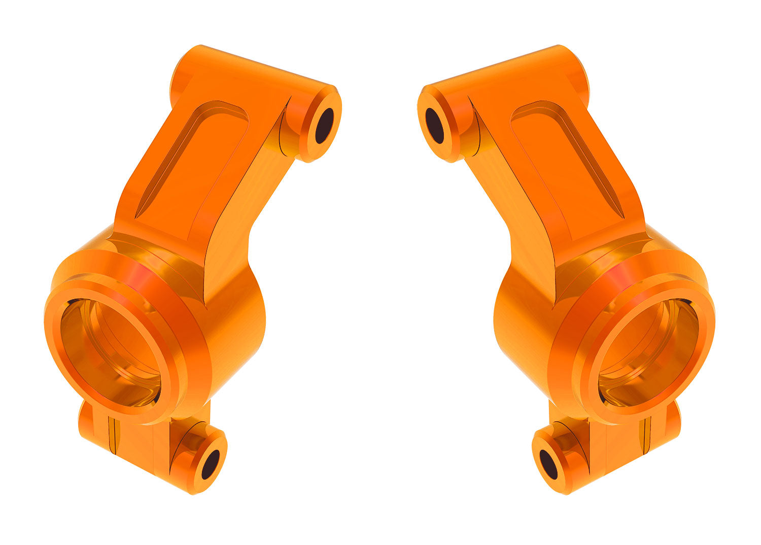 Traxxas Mini Maxx Aluminum Stub Axle Carriers (Orange) (2)