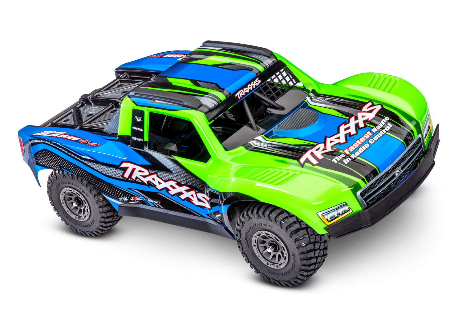 Traxxas Mini Slash® Brushless 1/16 4WD RTR Short Course Truck (Green) w/TQ™ 2.4Ghz Radio, Battery