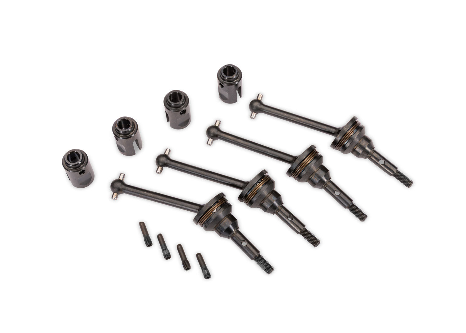 Traxxas Mini Slash 4X4 Steel CV Driveshaft Assemblies & Drive Cups (4)