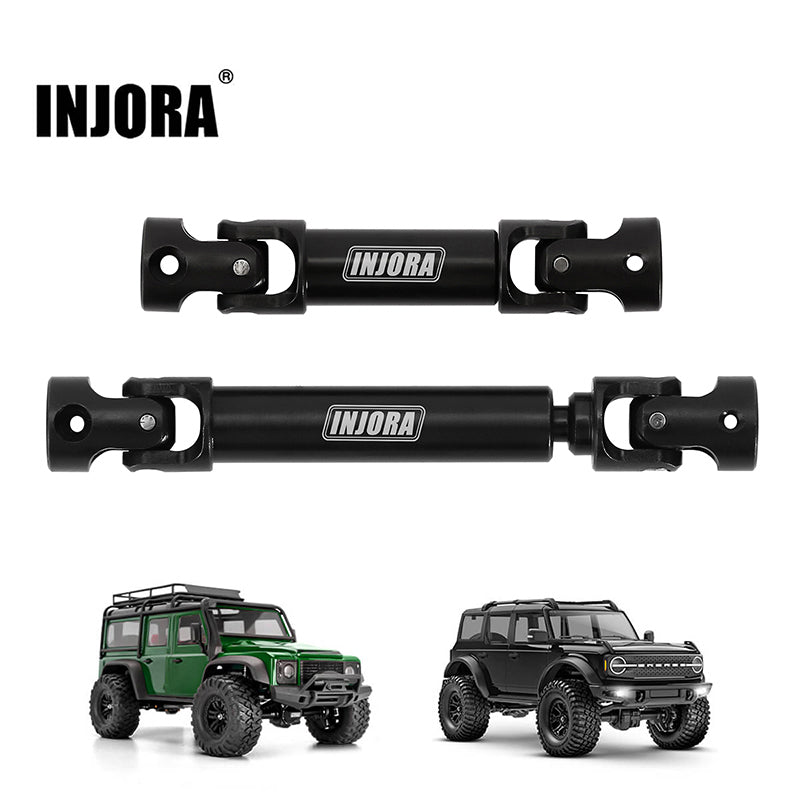 INJORA Black Hardened Steel Drive Shafts For 1/18 TRX4M Defender Bronco (4M-50BK)