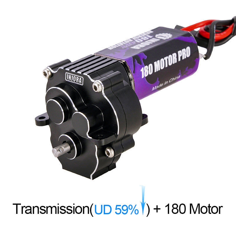 INJORA Complete Transmission With (UD 59%) 180 Brushed Motor For 1/18 TRX4M