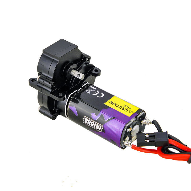 INJORA Complete Transmission With( AS STOCK) 180 Brushed Motor For 1/18 TRX4M (Black)