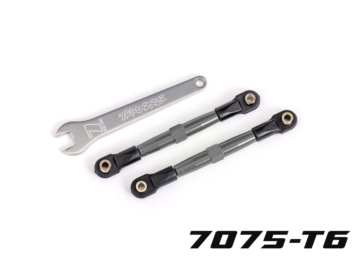 Traxxas Toe links, front (TUBES charcoal gray-anodized, 7075-T6 aluminum
