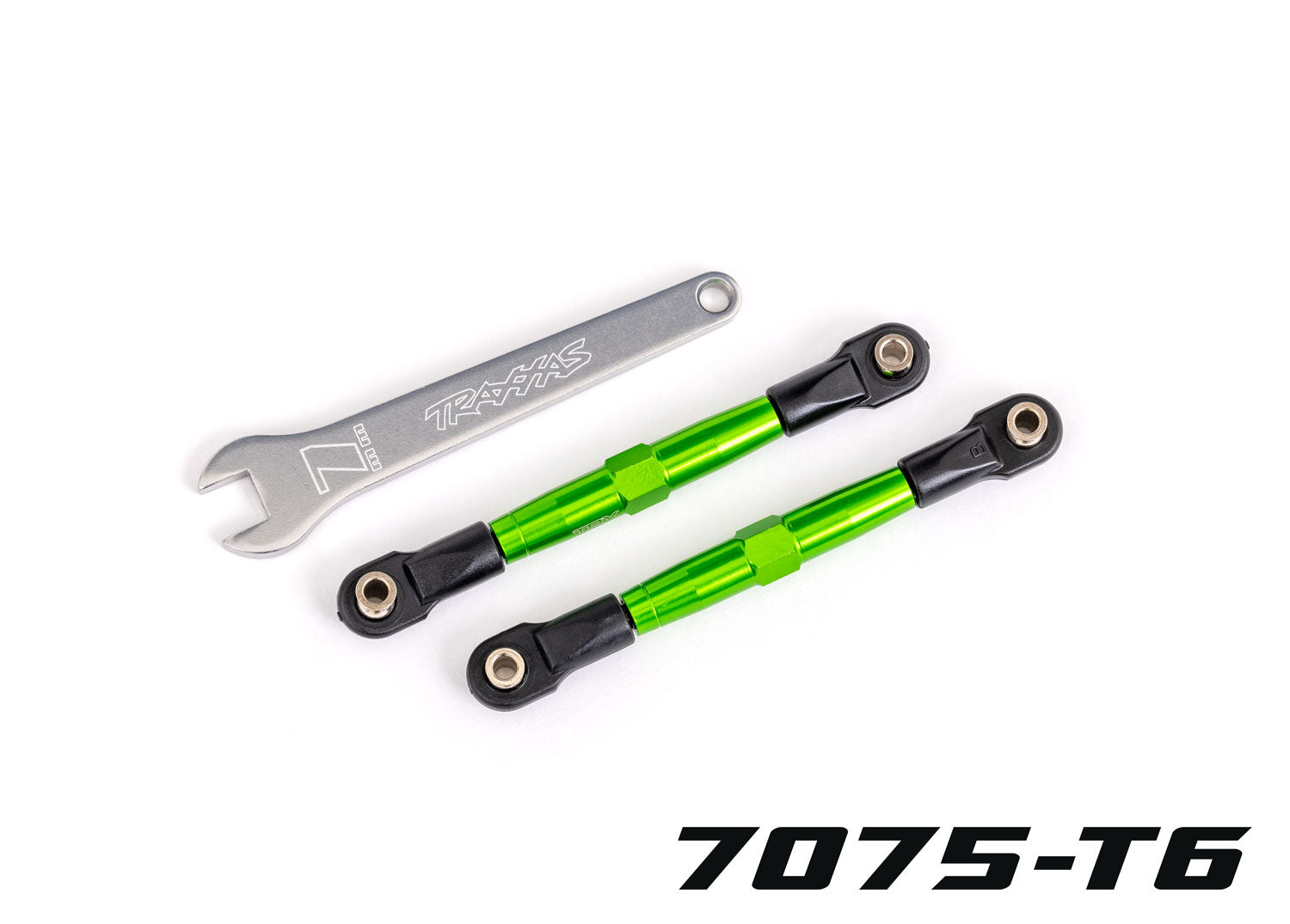 Traxxas Toe links, front (TUBES green-anodized, 7075-T6 aluminum