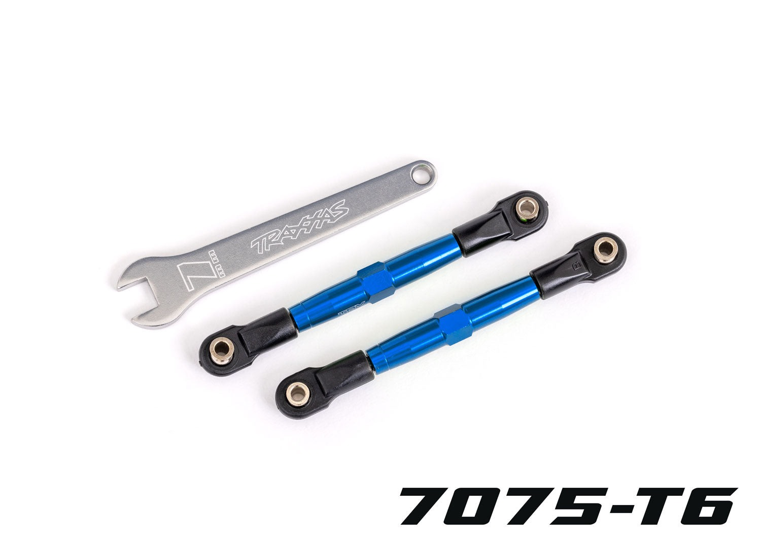 Traxxas Toe links, front (TUBES blue-anodized, 7075-T6 aluminum
