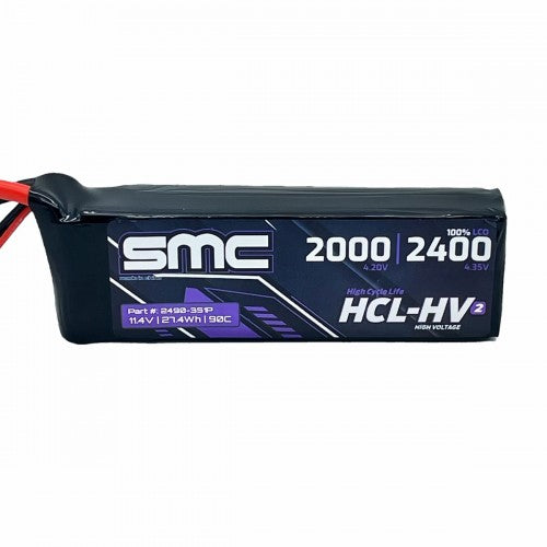 SMC Racing HCL-HV2 Flight 11.4V/3S-2400mAh-90C (EC3 Connector)