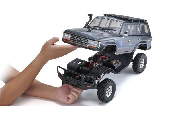 Kyosho KC10 Toyota Land Cruiser 60 1/10 4WD ReadySet Brushed Rock Crawler (Grey) w/Syncro KT-231P+ 2.4GHz Radio