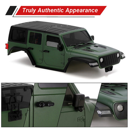 INJORA ABS Hard Top Body With Bumpers For 155mm 1/18 TRX4M (Green)