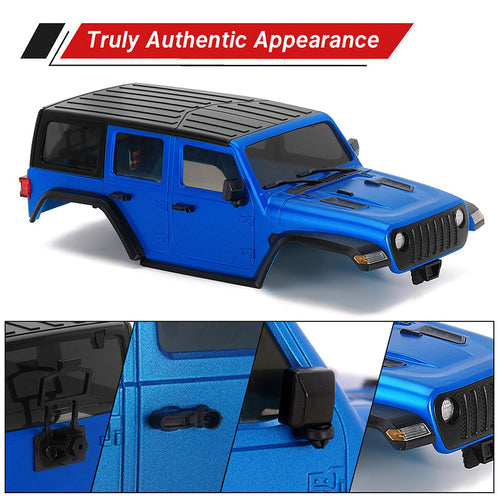 INJORA ABS Hard Top Body With Bumpers For 155mm 1/18 TRX4M (Blue)