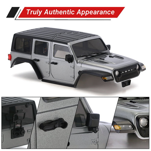INJORA ABS Hard Top Body With Bumpers For 155mm 1/18 TRX4M (Silver)