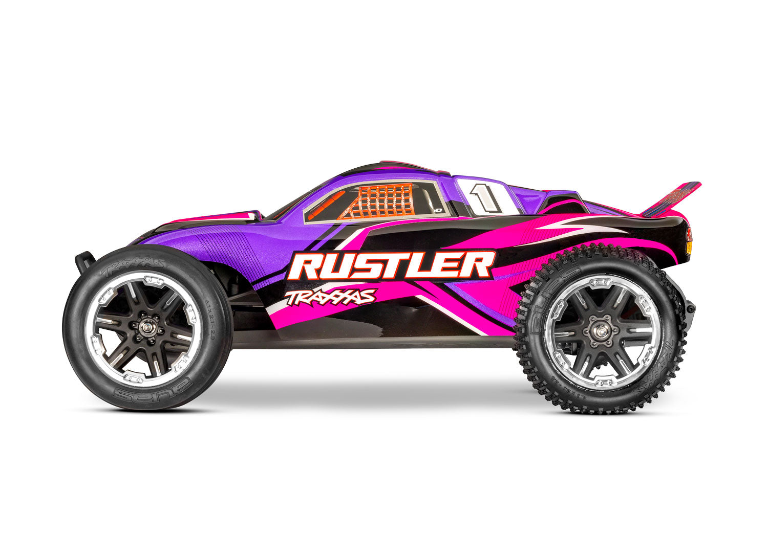 Traxxas Rustler HD 1/10 RTR 2WD Electric Stadium Truck (Pink) w/XL-5 ESC, TQ 2.4GHz Radio, Battery & USB-C Charger