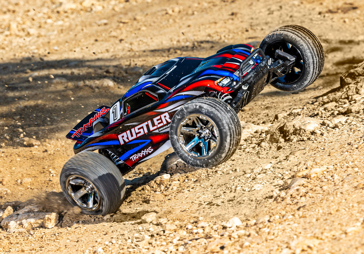 Traxxas Rustler BL-2s HD 1/10 RTR 2WD Brushless Stadium Truck (Red) w/BL-2s ESC & TQ 2.4GHz Radio