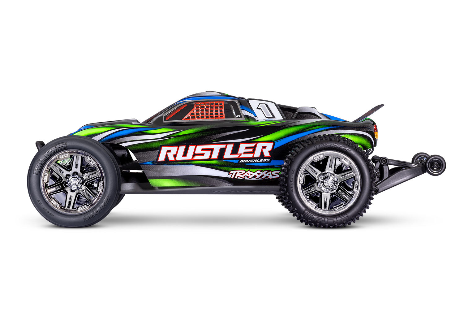 Traxxas Rustler BL-2s HD 1/10 RTR 2WD Brushless Stadium Truck (Green) w/BL-2s ESC & TQ 2.4GHz Radio
