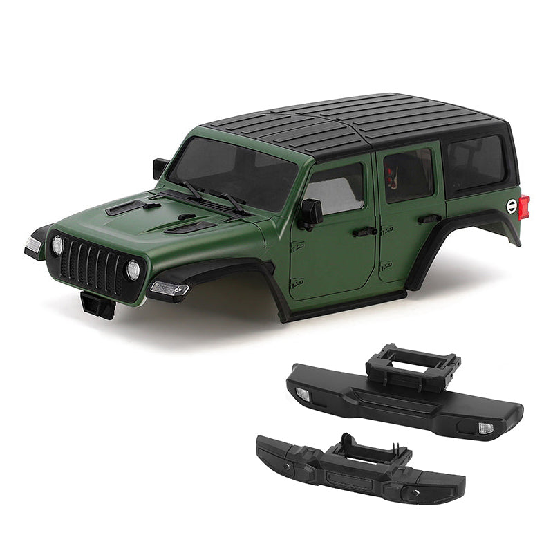 INJORA ABS Hard Top Body With Bumpers For 155mm 1/18 TRX4M (Green)