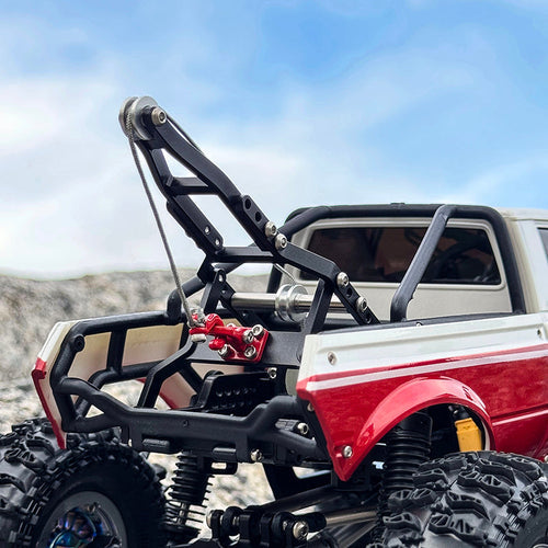 INJORA Tow Truck Crane Kit & INJS2065-360 Winch Servo For 1/18 TRX4M (Black)