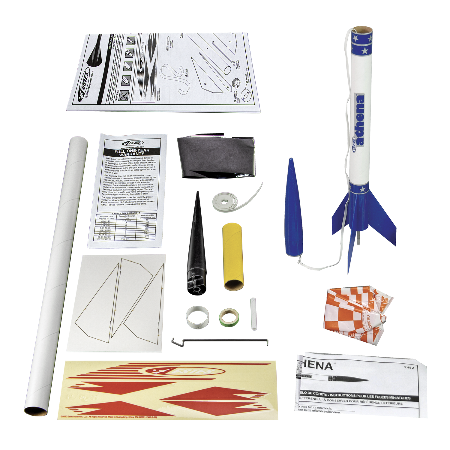 Estes Athena X Model Rocket Starter Set