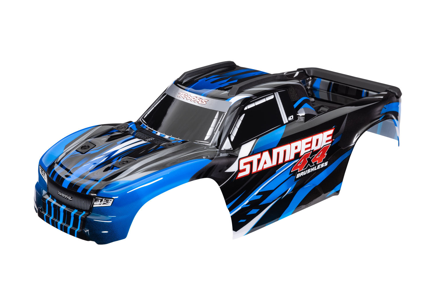 Stampede® 4X4 Brushless, blue (painted, decals applied)