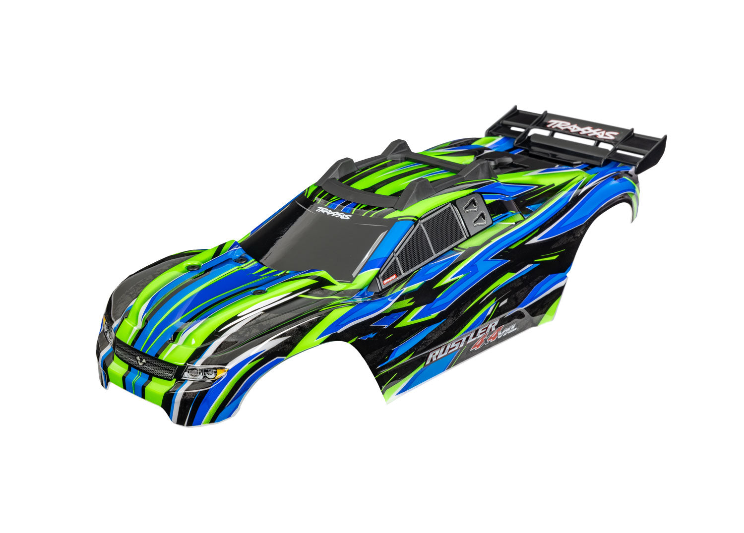 Traxxas Rustler® 4x4 VXL 1/10 Pre-Painted Body (Green) w/Clipless Mounting