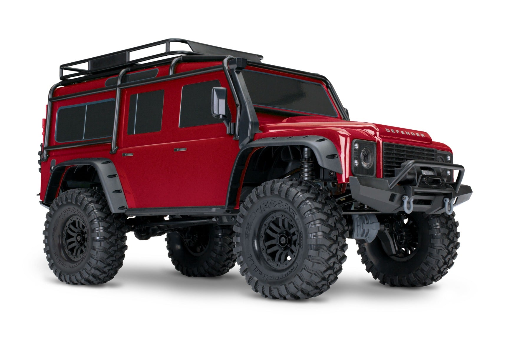 Traxxas TRX-4 1/10 Scale & Trail Rock Crawler w/Land Rover Defender Body (Red) w/XL-5 ESC & TQi 2.4GHz Radio
