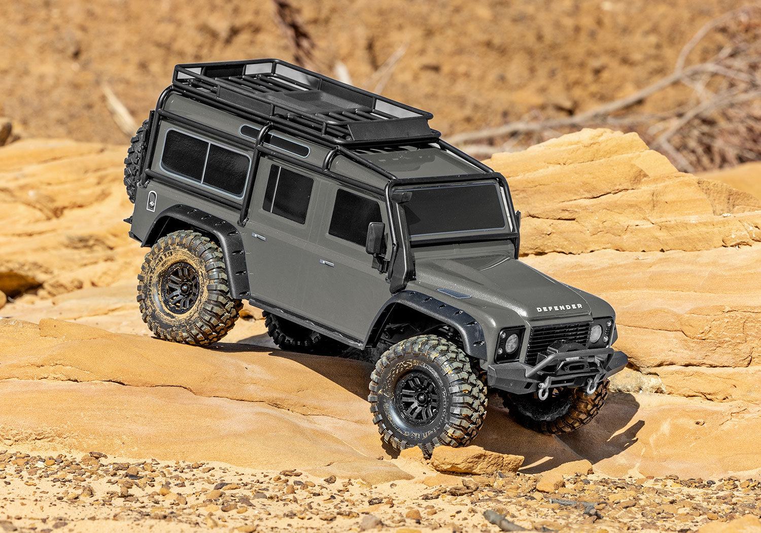 Traxxas TRX-4 1/10 Scale & Trail Rock Crawler w/Land Rover Defender Body (Sand) w/XL-5 ESC & TQi 2.4GHz Radio