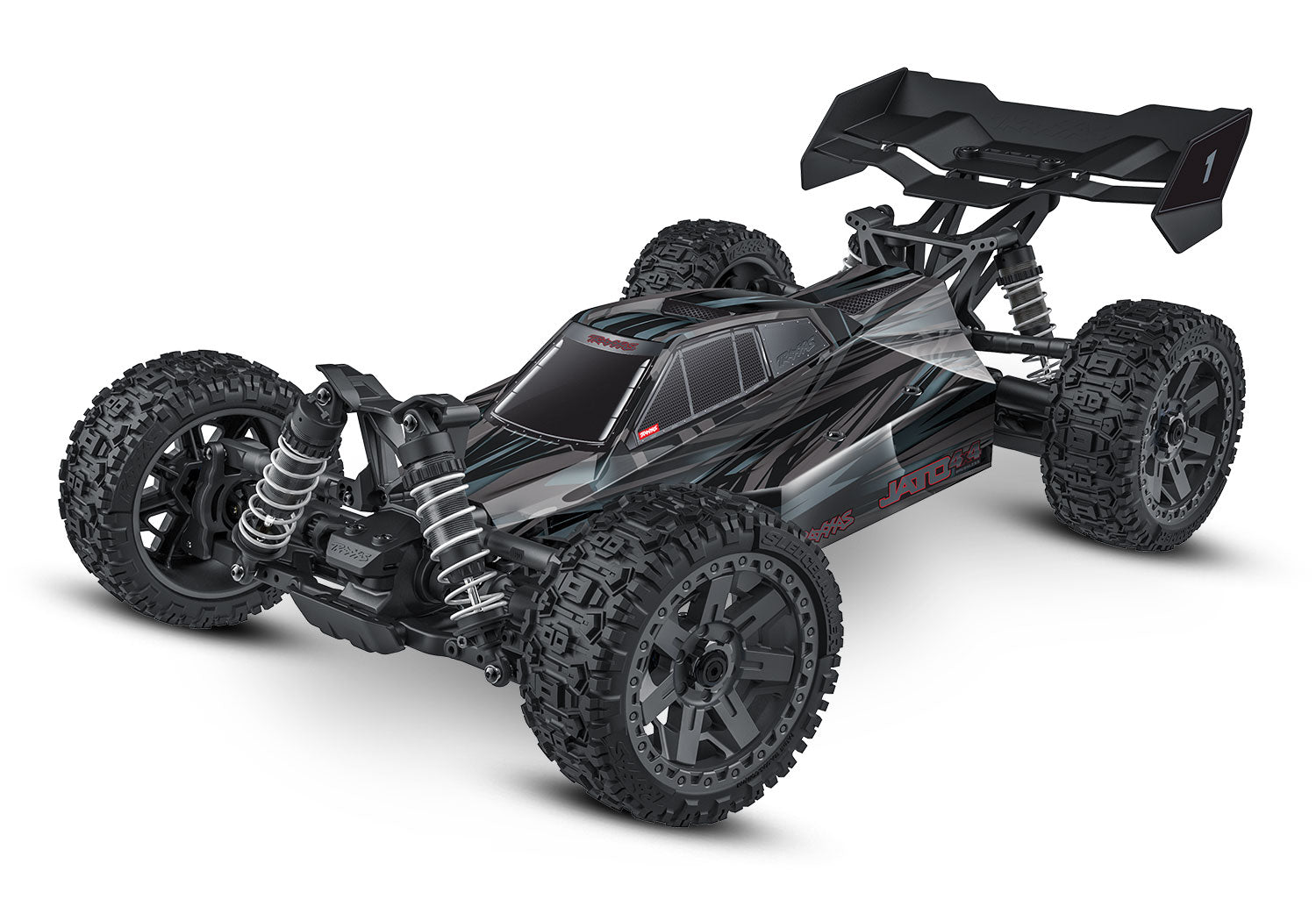 Traxxas Jato® 4X4 BL-2s: 1/8 scale 4X4 brushless buggy(Black)