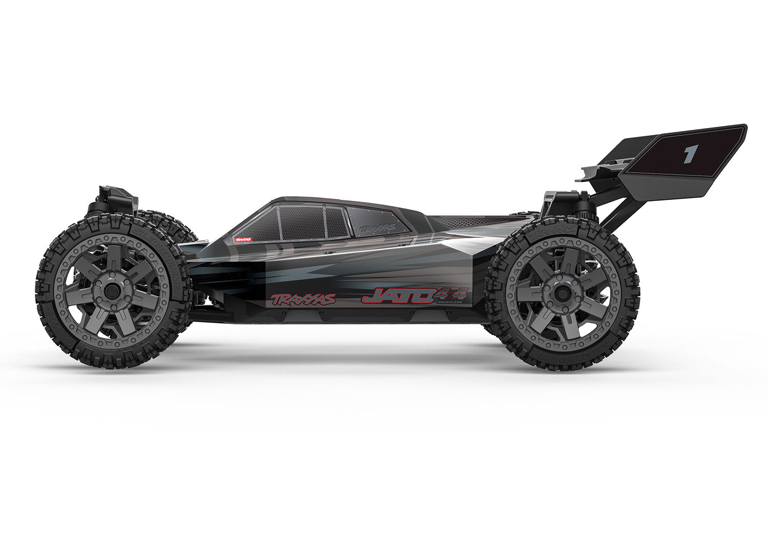 Traxxas Jato® 4X4 BL-2s: 1/8 scale 4X4 brushless buggy(Black)