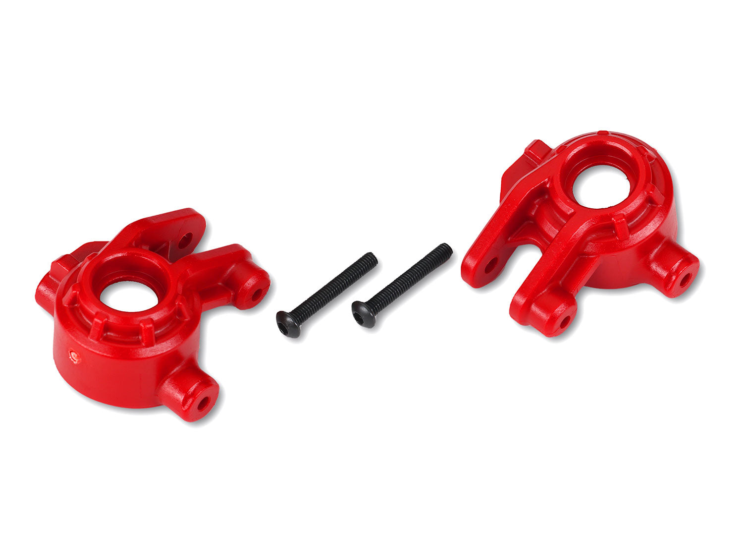 Traxxas Hoss/Rustler/Slash 4x4 Extreme Heavy Duty Steering Blocks (Red) (2)