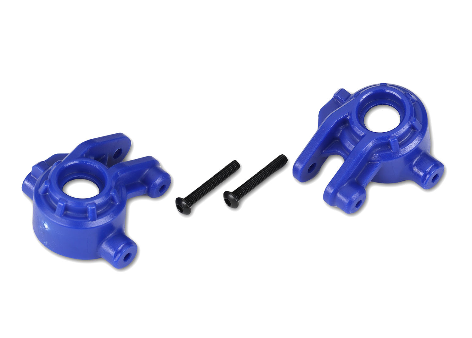 Traxxas Hoss/Rustler/Slash 4x4 Extreme Heavy Duty Steering Blocks (Blue) (2)