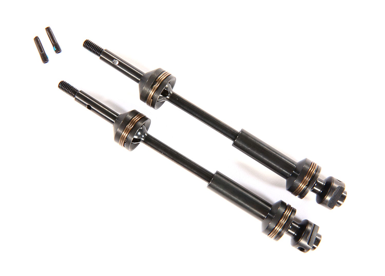 Traxxas Rear Steel-Spline Constant-Velocity Driveshafts (2) (Complete Assembly)