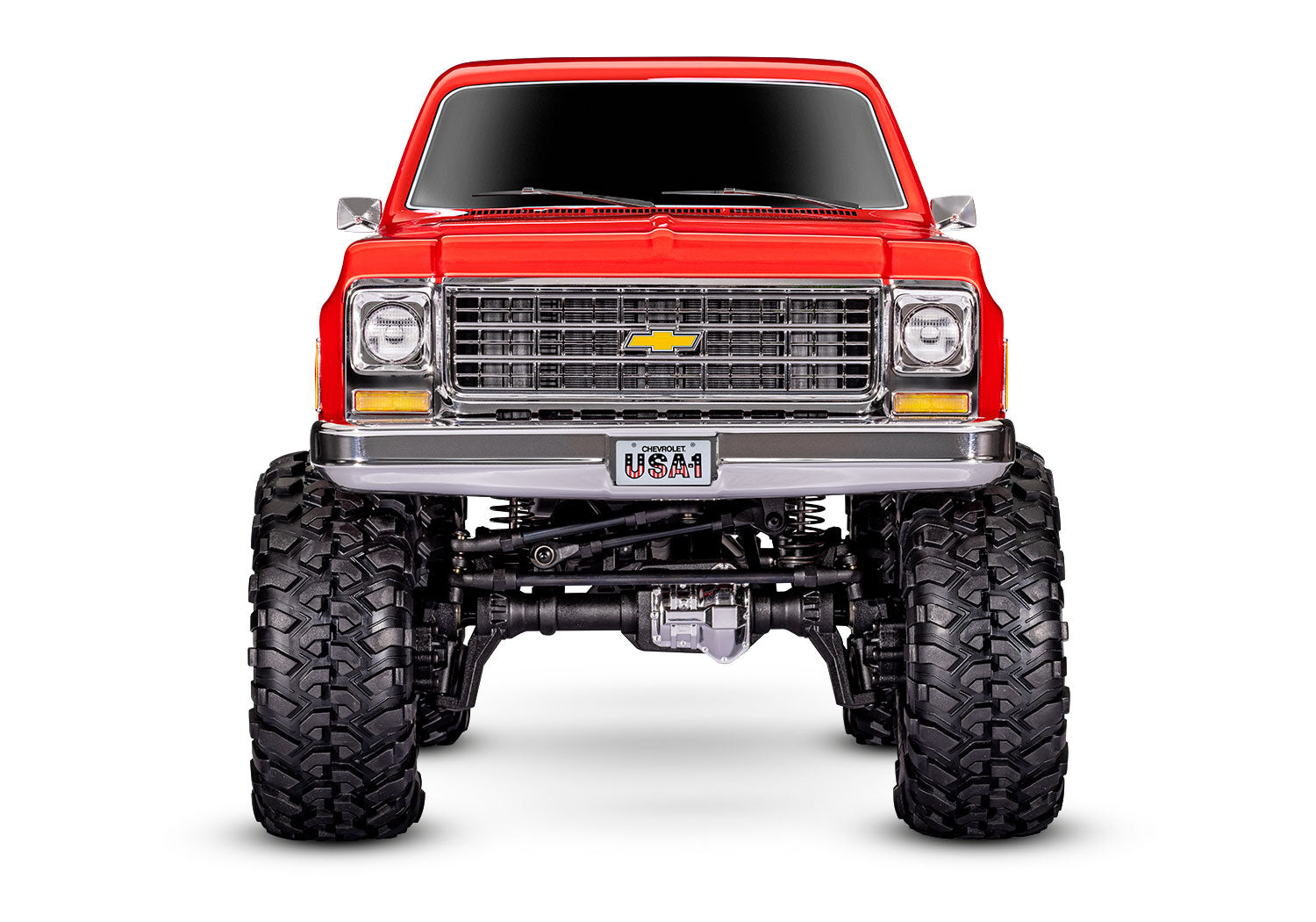 Traxxas TRX-4 1/10 High Trail Edition RC Crawler w/1979 Chevy K10 Truck Body (Red) &/TQi 2.4GHz Radio