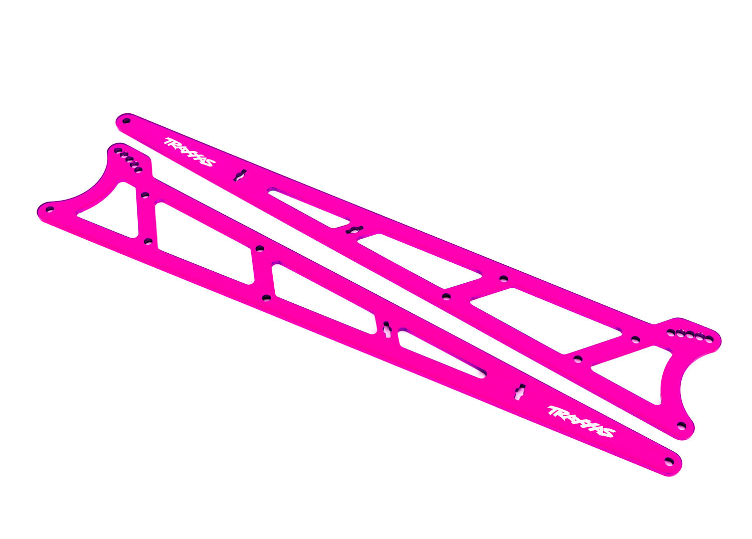Traxxas Aluminum Wheelie Bar Side Plates (Pink) (2)
