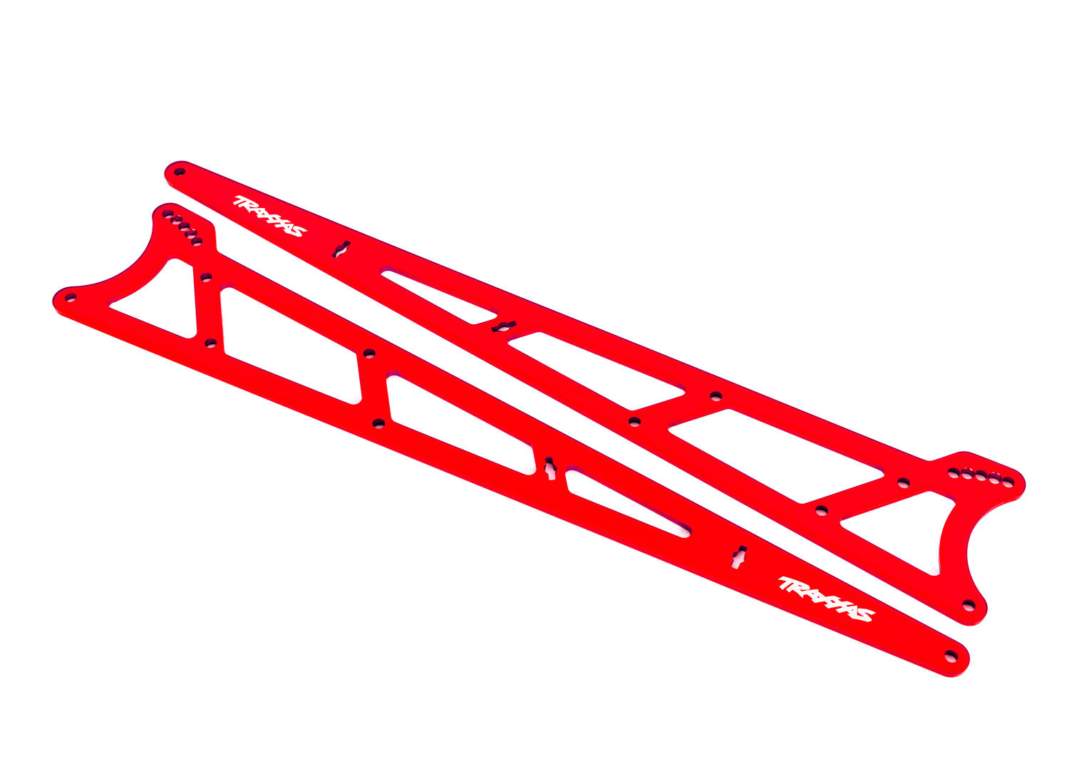 Traxxas Aluminum Wheelie Bar Side Plates (Red) (2)