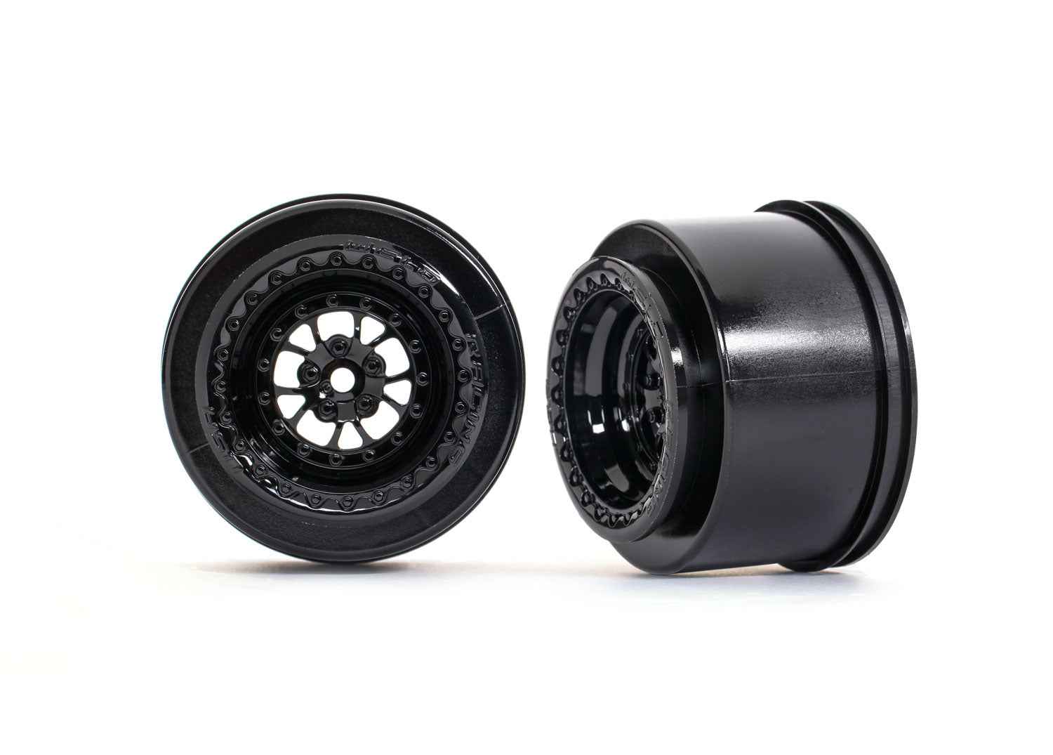 Traxxas Weld 2.2/3.0 Drag Racing Rear Wheels w/12mm Hex (Black) (2)