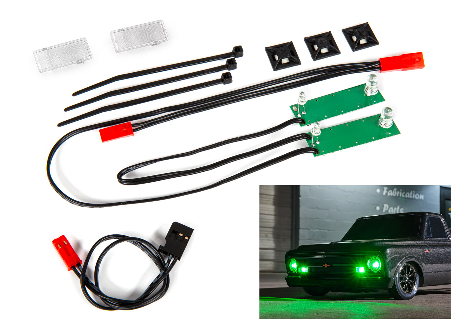 Traxxas Drag Slash Chevrolet C10 Front LED Light Set (Green)