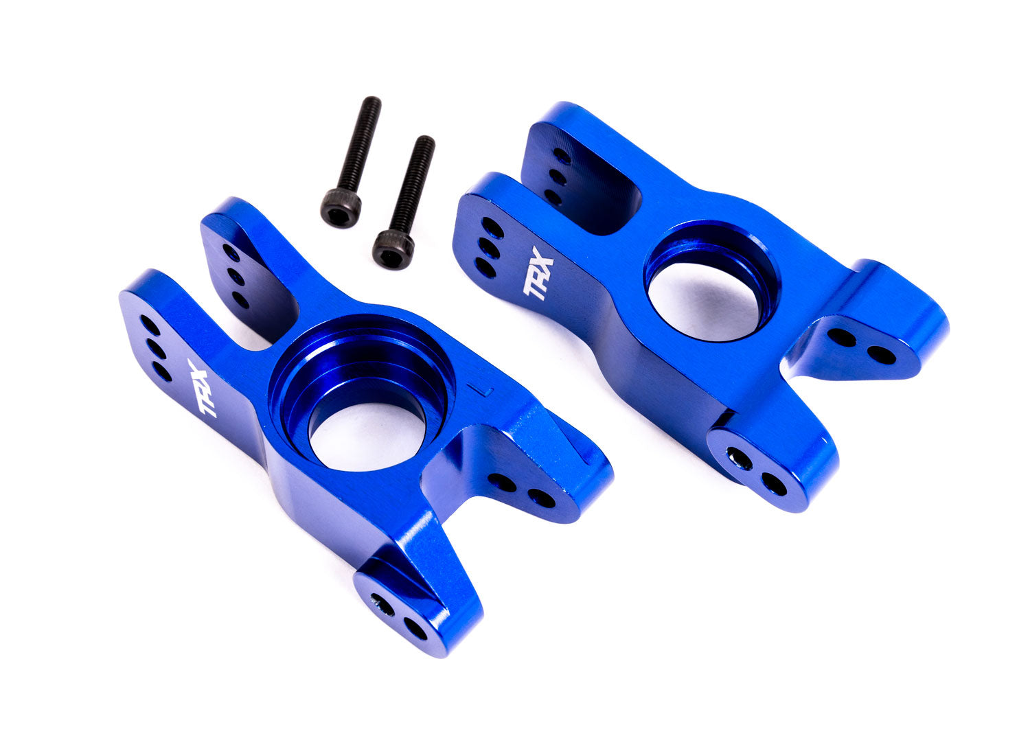 Traxxas Aluminum Rear Stub Axle Carriers Left & Right (Blue) (2)