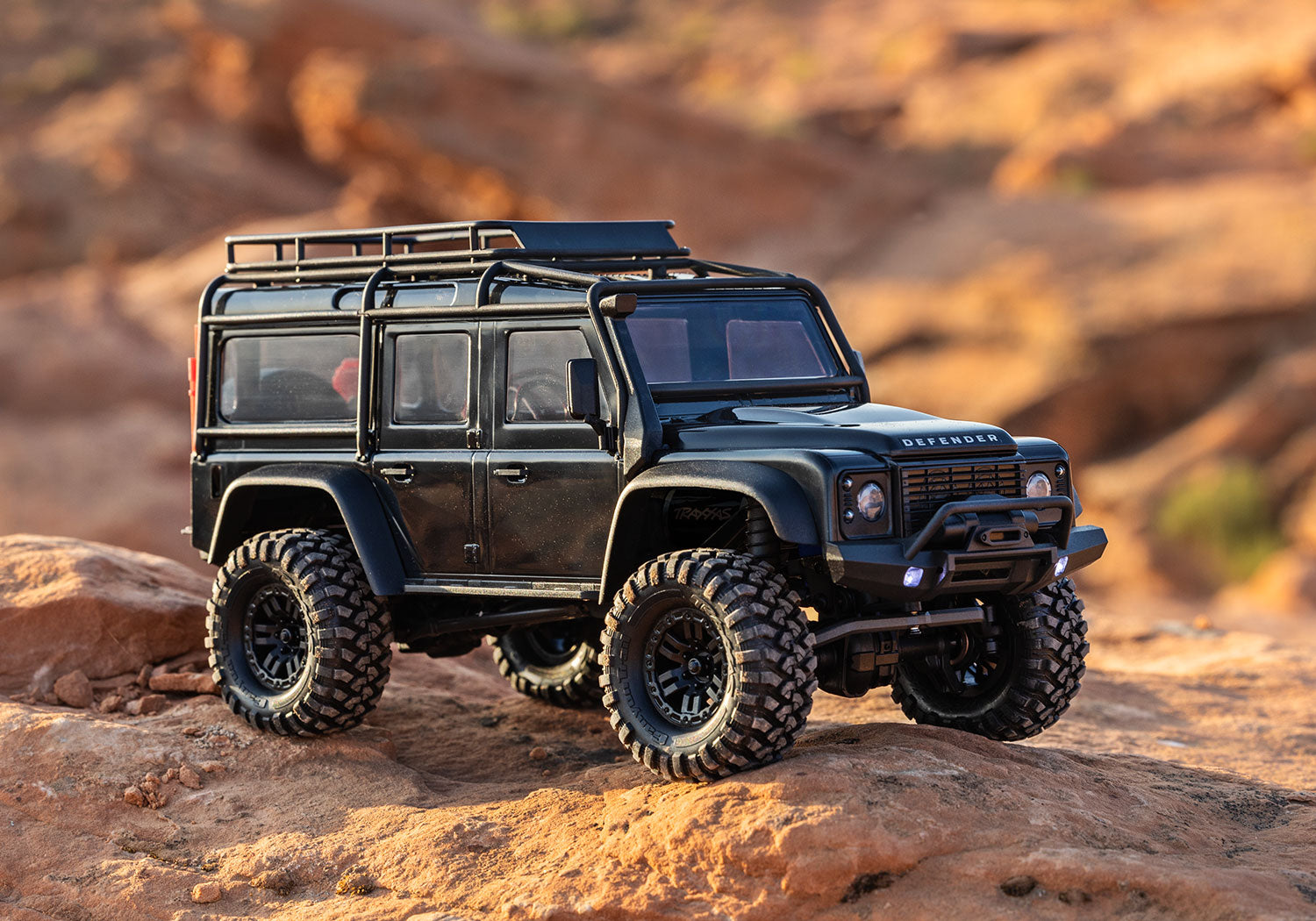 Traxxas TRX-4M® 1/18 RTR Electric Rock Crawler w/Land Rover Defender Body (Black) w/TQ™ 2.4GHz Radio