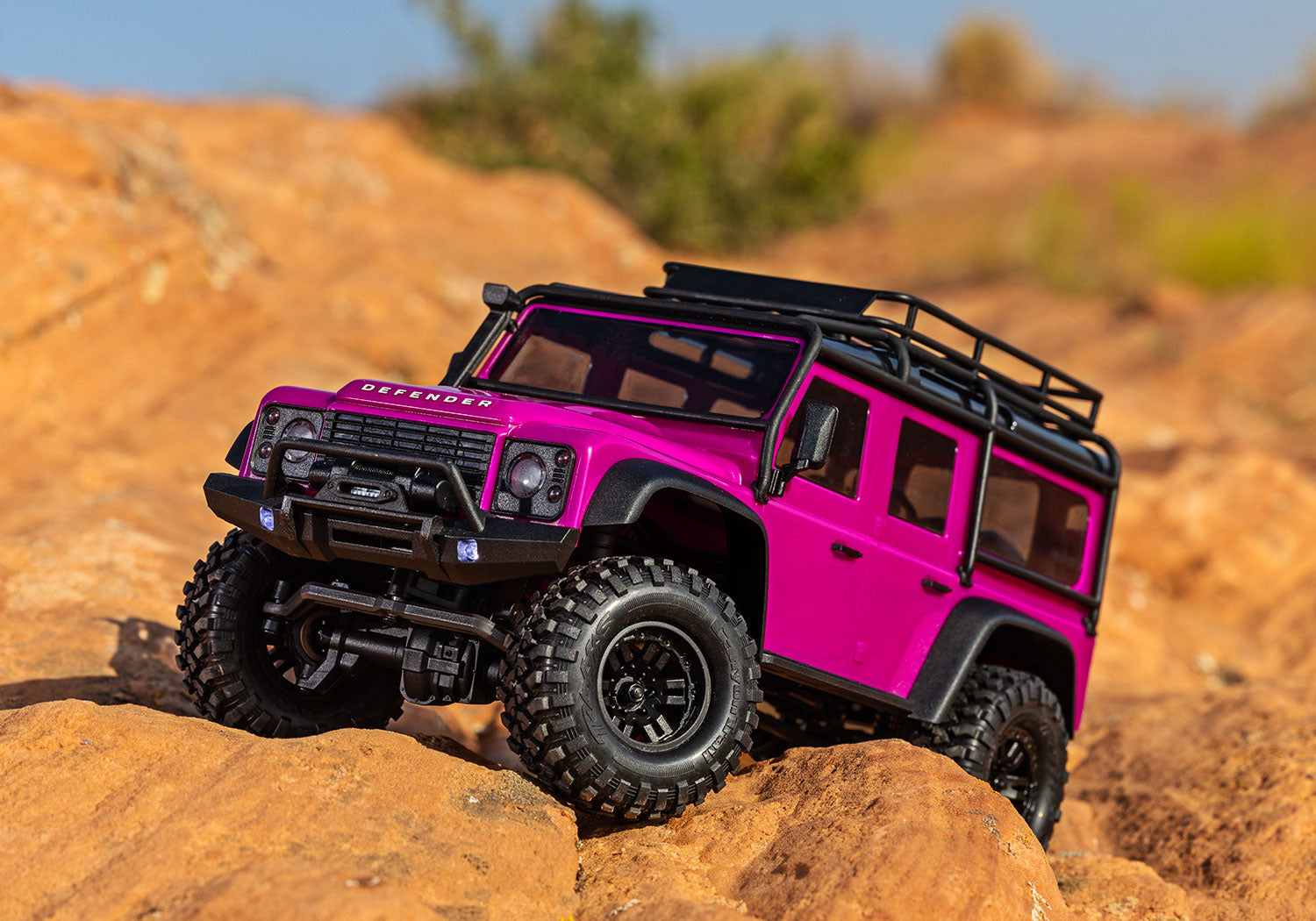 Traxxas TRX-4M 1/18 Electric Rock Crawler w/Land Rover Defender Body (Pink) w/TQ 2.4GHz Radio