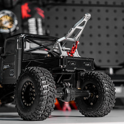 INJORA Tow Truck Crane Kit & INJS2065-360 Winch Servo For 1/18 TRX4M (Silver)